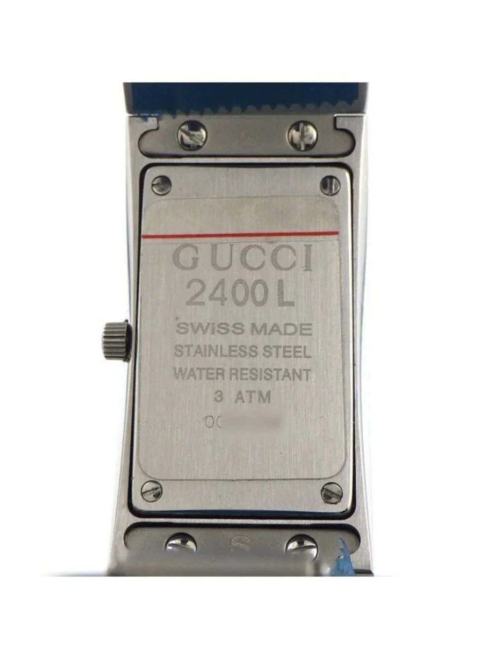 Gucci Watch Bangle Black Dial Satin Polished SS Quartz Analog